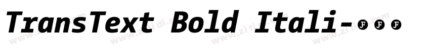 TransText Bold Itali字体转换